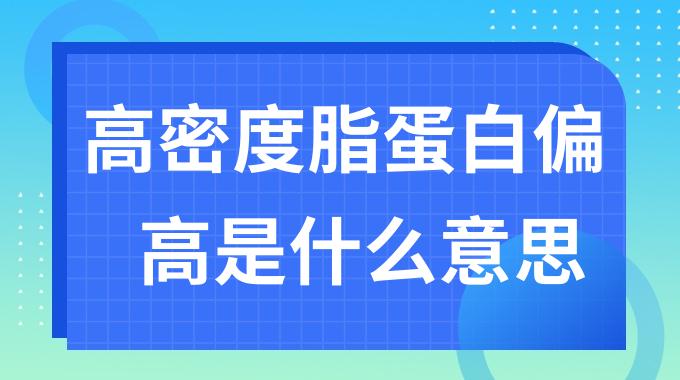 高密度脂蛋白偏高是什么意思？高密度脂蛋白高说明什么问题