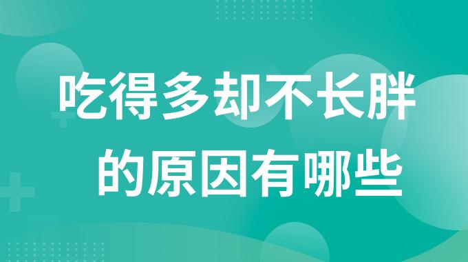 吃得多却不长胖的原因有哪些